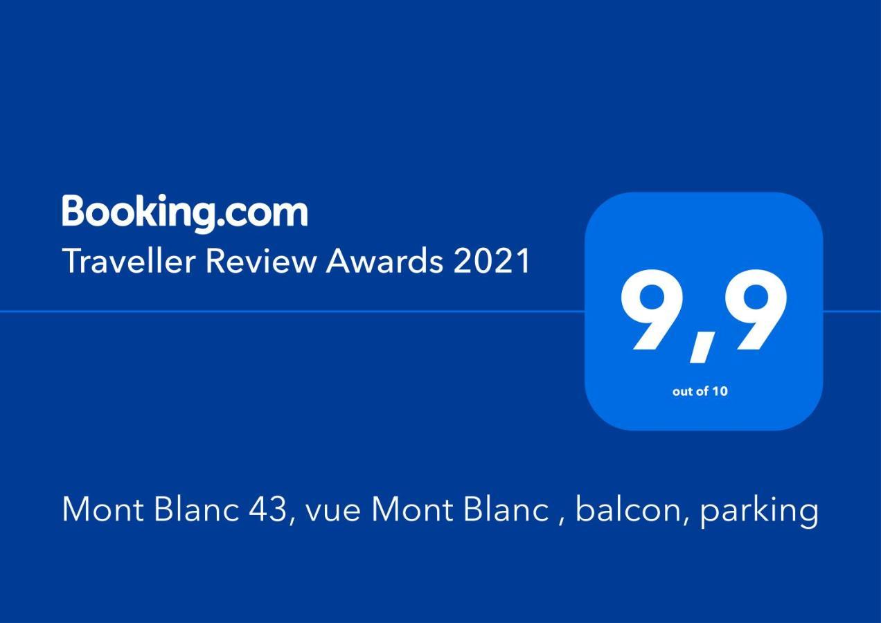 샤모니 Mont Blanc 43, Vue Mont Blanc , Balcon, Parking 아파트 외부 사진